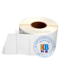 Barcode printing adhesive blank sticker roll white color